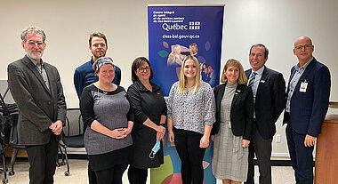 Lancement officiel de l’ELI avec les représentants et représentantes du CISSS du Bas-Saint-Laurent et de la Faculté de médecine de l’Université Laval.