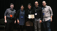 Steve Aiken, prof. au Dalhousie University, Michèle Veilleux, CEM en audiologie, Nadine Tougas, CEM en audiologie, Mathieu Hotton, prof. adjoint en audiologie et Philippe Fournier, prof. adjoint en audiologie