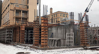 Chantier du pavillon d'enseignement à l'Hôpital régional de Rimouski