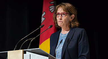 La conférence de Carole Jabet, directrice scientifique du Fonds de recherche en santé du Québec, clôturait les journées de la recherche