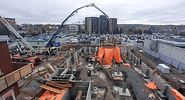 Chantier du pavillon d'enseignement à l'Hôpital régional de Rimouski