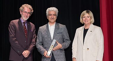 Julien Poitras, Moshen Agharazii, néphrologue du Service de néphrologie de l’Hôtel-Dieu de Québec et Caroline Senécal