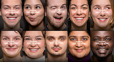 10 visages de personnes de toutes origines et de genre
