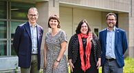 De gauche à droite : Philippe Archambault, Aurélia Fleury, Nathalie Gordon et François Routhier