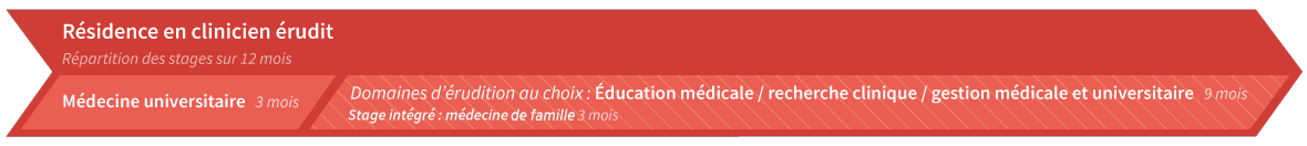 Répartition des stages clinicien érudit