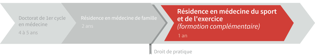 graphique de cheminement formation complémentaire en médecine du sport et de l’exercice