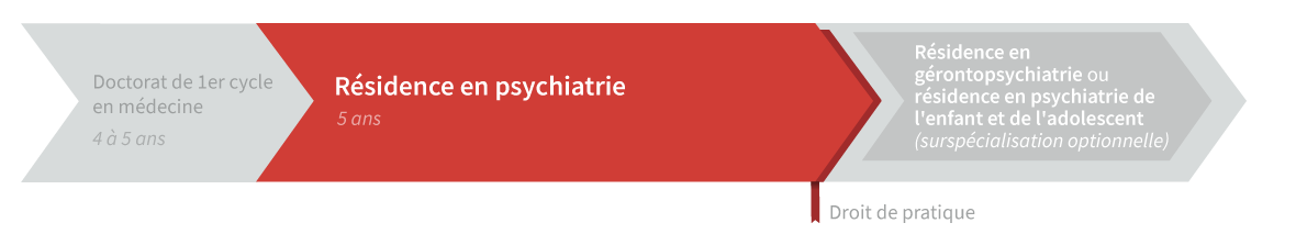 Graphique de cheminement résidence en psychiatrie